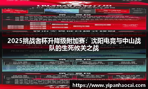 2025挑战者杯升降级附加赛：沈阳电竞与中山战队的生死攸关之战